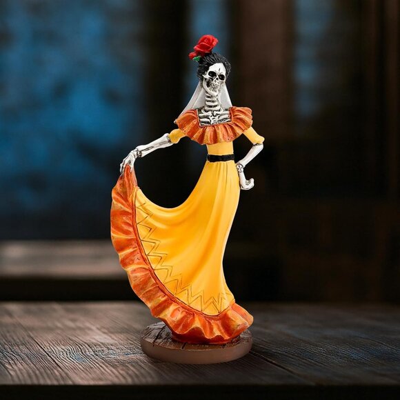 Realistic Day of The Dead Skeletons Statue Resin Figurines Halloween Decorations - Picture 1 of 7